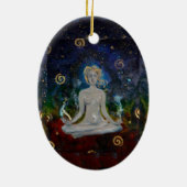 Universal Energy Chakra Zen Feminine Girard Keramisch Ornament (Achterkant)
