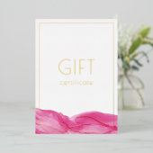 Universal Feminine Gold Pink Cadeaubon Folie Feestdagenkaart (Staand Voorkant)