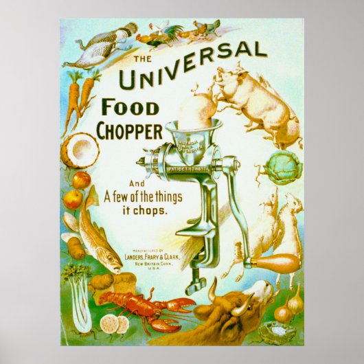 Universal Food Chopper 1897 Poster (Voorkant)