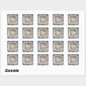 Universal Harmony, of Divine Love, van het plafond Vierkante Sticker (Vel)