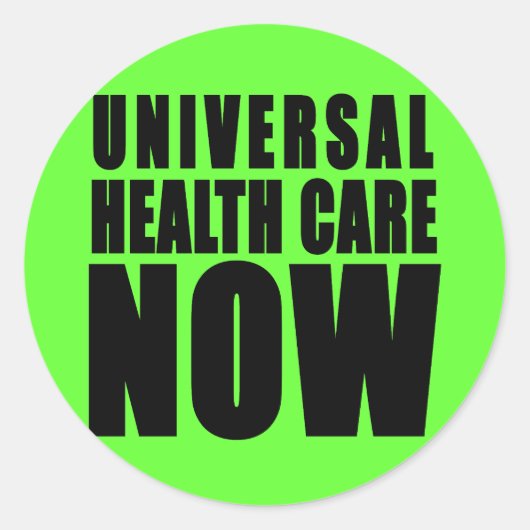 Universal Health Care Now producten Ronde Sticker (Voorkant)