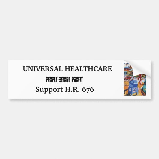 UNIVERSAL HEALTHCARE-bumper Bumpersticker (Voorkant)