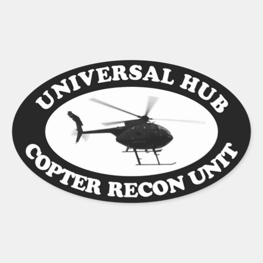 Universal Hub Copter Recon unit Euro-stijl sticker (Voorkant)