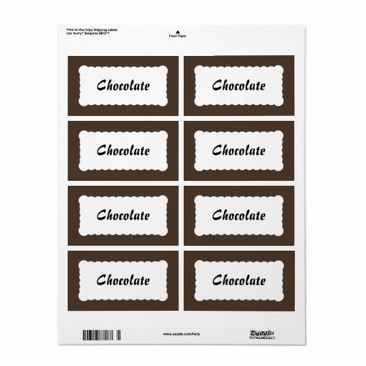 Universal Label Chocolate Brown (Full Sheet)