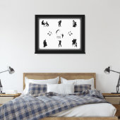 Universal Language Music Design Canvas Afdruk (Insitu (Slaapkamer))