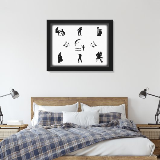 Universal Language Music Design Canvas Afdruk (Insitu (Slaapkamer))