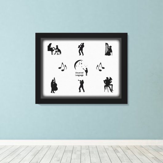 Universal Language Music Design Canvas Afdruk (Insitu (Houten vloer))