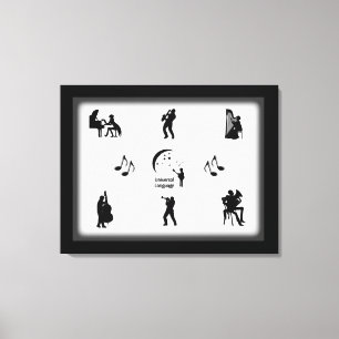 Universal Language Music Design Canvas Afdruk
