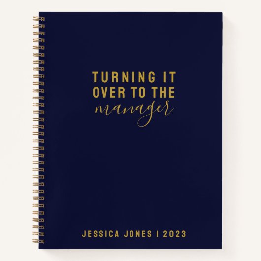 Universal Manager Elegant Blue Law of Attraction Notitieboek (Voorkant)