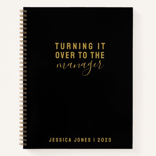 Universal Manager Simple Elegant Black Spiritueel Notitieboek (Voorkant)