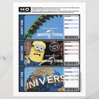 Universal Mock Ticket voor reizen en evenementen