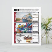 Universal Mock Ticket voor reizen en evenementen (Staand voorkant)
