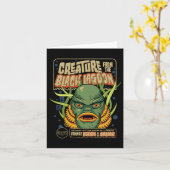 Universal Monsters Creature Retro Halloween Masker Kaart (Gele Bloem)