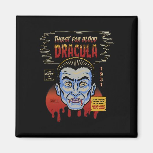 Universal Monsters Dracula  Halloween Mask Magneet (Voorkant)