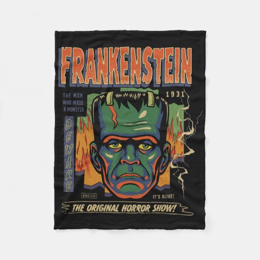 Universal Monsters Frankenstein  Halloween Fleece Deken (Voorkant)