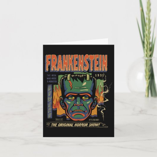 Universal Monsters Frankenstein  Halloween Kaart (Voorkant)