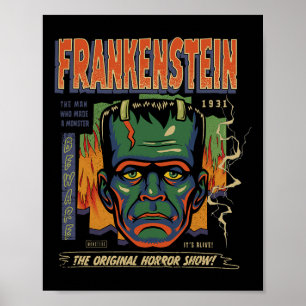 Universal Monsters Frankenstein  Halloween Poster