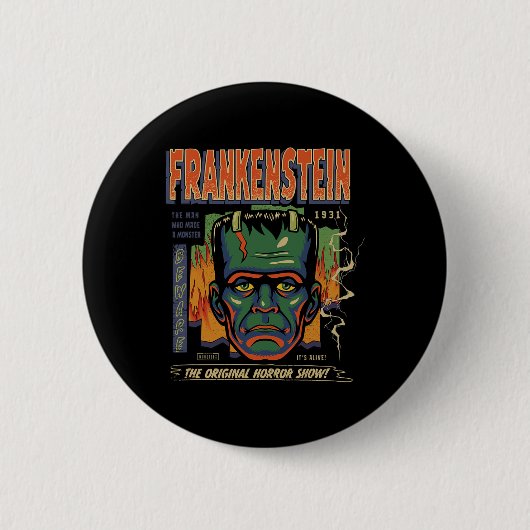Universal Monsters Frankenstein Halloween Ronde Button 5,7 Cm (Voorkant)