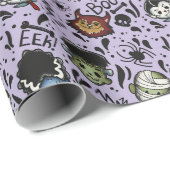 Universal Monsters- Paars Cadeaupapier (Rol Hoek)