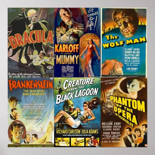 Universal Monsters Poster (Voorkant)