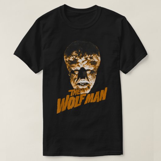 Universal Monsters the Wolf Man Dark Portret T-shirt (Design voorkant)