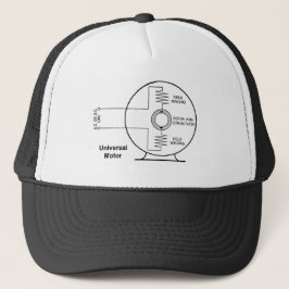 Universal Motor Diagram op een Trucker Hat Pet