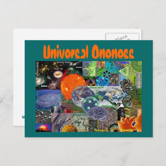 Universal Oneness briefkaart (Voorkant / Achterkant)