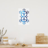 Universal Peace & Love Fractal Poster (Keuken)