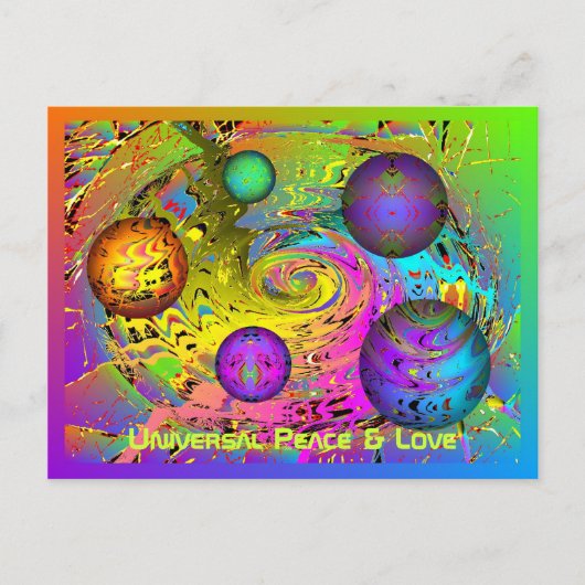 Universal Peace & Love Holiday Greetings Feestdagenkaart (Voorkant)