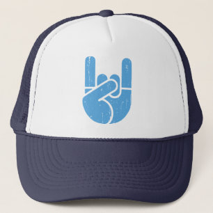 Universal Rock Hand-blue Trucker Pet
