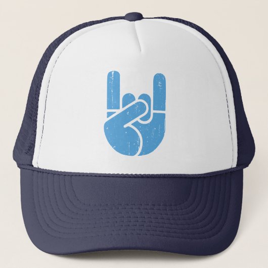 Universal Rock Hand-blue Trucker Pet (Voorkant)