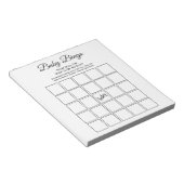 Universal White Baby shower Bingo Party Game Notitieblok (Schuin)