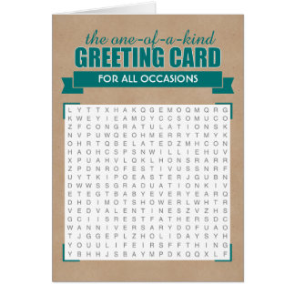 Universal Word Search Wenskaart