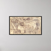 Universalis Cosmographia door M. Waldseemuller 150 Canvas Afdruk (Voorkant)