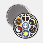 Universalistische kerk Rockford, IL Magneet (Voorkant / Achterkant)