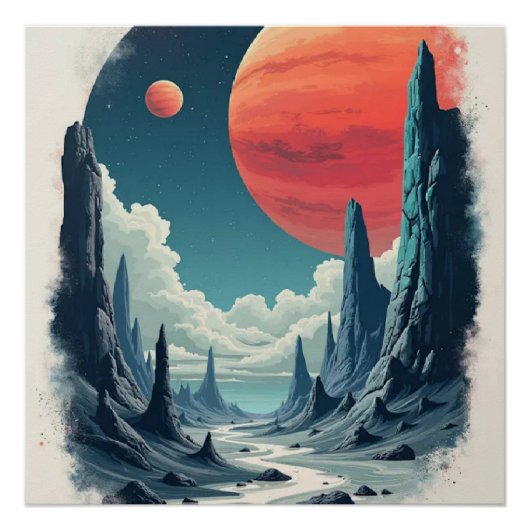 Universe Adventure: boeiende ruimtekunst voor de r Perfect Poster (Voorkant)