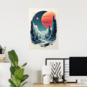 Universe Adventure: boeiende ruimtekunst voor de r Poster (Thuiskantoor)