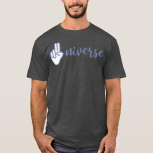 Universe American Sign Language Hand Design T-shirt