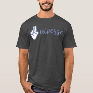 Universe American Sign Language Hand Design T-shirt