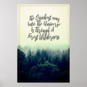 Universe and forest wilderness quote poster (Voorkant)