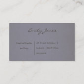 UNIVERSE BEVESTIGT U OM BLAUWE VLOERINGEN TE BEREI VISITEKAARTJE (Achterkant)