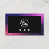 Universe Black Blue Roze Sparkle Diamonds voegt Lo Visitekaartje (Voorkant)