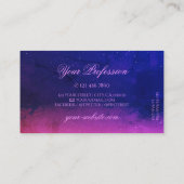 Universe Black Blue Roze Sparkle Stars Diamonds Visitekaartje (Achterkant)