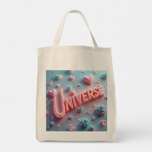 Universe-boodschappentas Tote Bag (Achterkant)