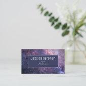 Universe Cosmic Galaxy Dark Paarse Elegant Modern Visitekaartje (Staand voorkant)