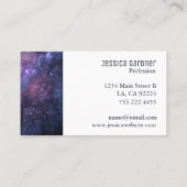 Universe Cosmic Galaxy Dark Paarse Elegant Modern Visitekaartje (Achterkant)