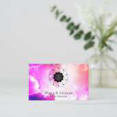 * Universe Cosmic Sacred Geometry Paars Roze Visitekaartje (Staand voorkant)