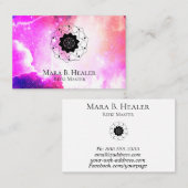 * Universe Cosmic Sacred Geometry Pink Paars Visitekaartje (Voorkant / Achterkant)
