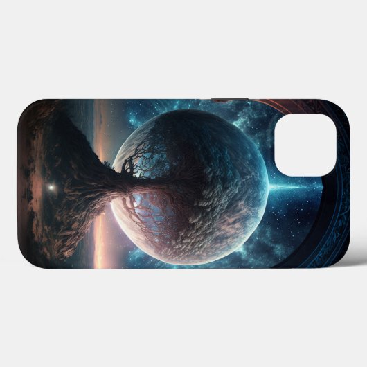 Universe Cosmic Tree Surreal Fantasy Art Case-Mate iPhone Case (Achterkant (horizontaal))