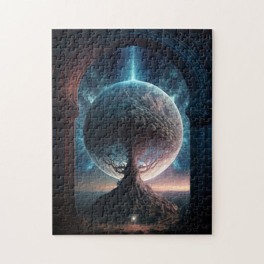 Universe Cosmic Tree Surreal Fantasy Art Legpuzzel (Verticaal)